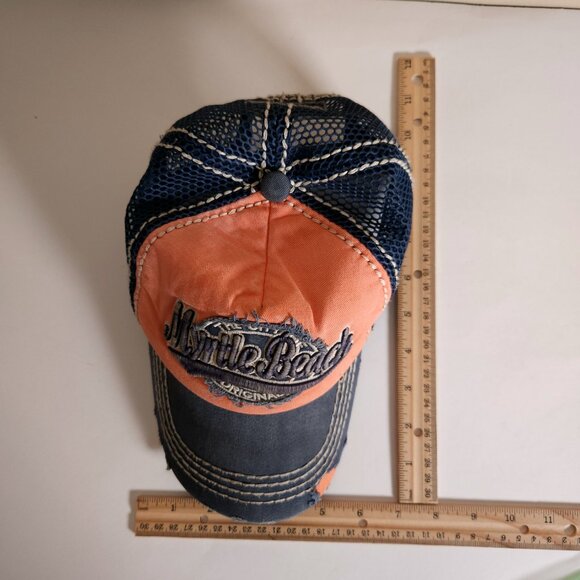 Robin Ruth Myrtle Beach Cap Distressed Mesh Snapback Adjustable Hat Embroidered - Picture 5 of 13